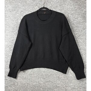 Quince Black Crew Neck Sweater